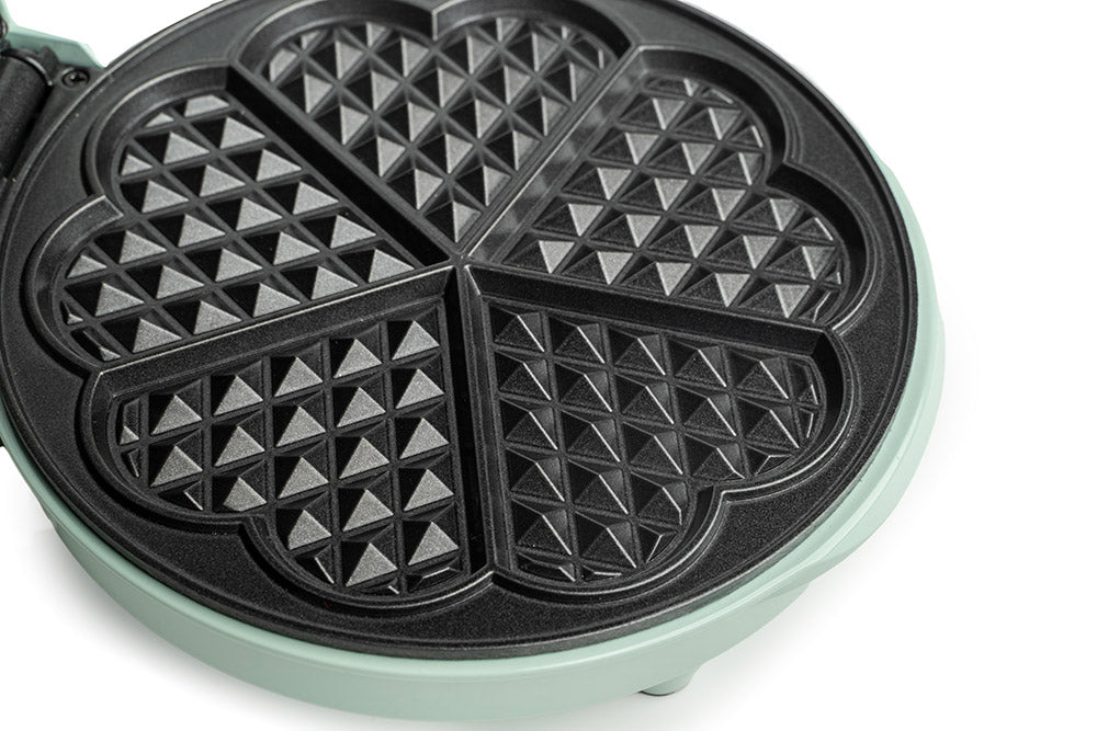 Primalite Multi Mini-HEART Waffle Maker Machine- 700 Watts | 5 Heart Waffles at once- Forst White