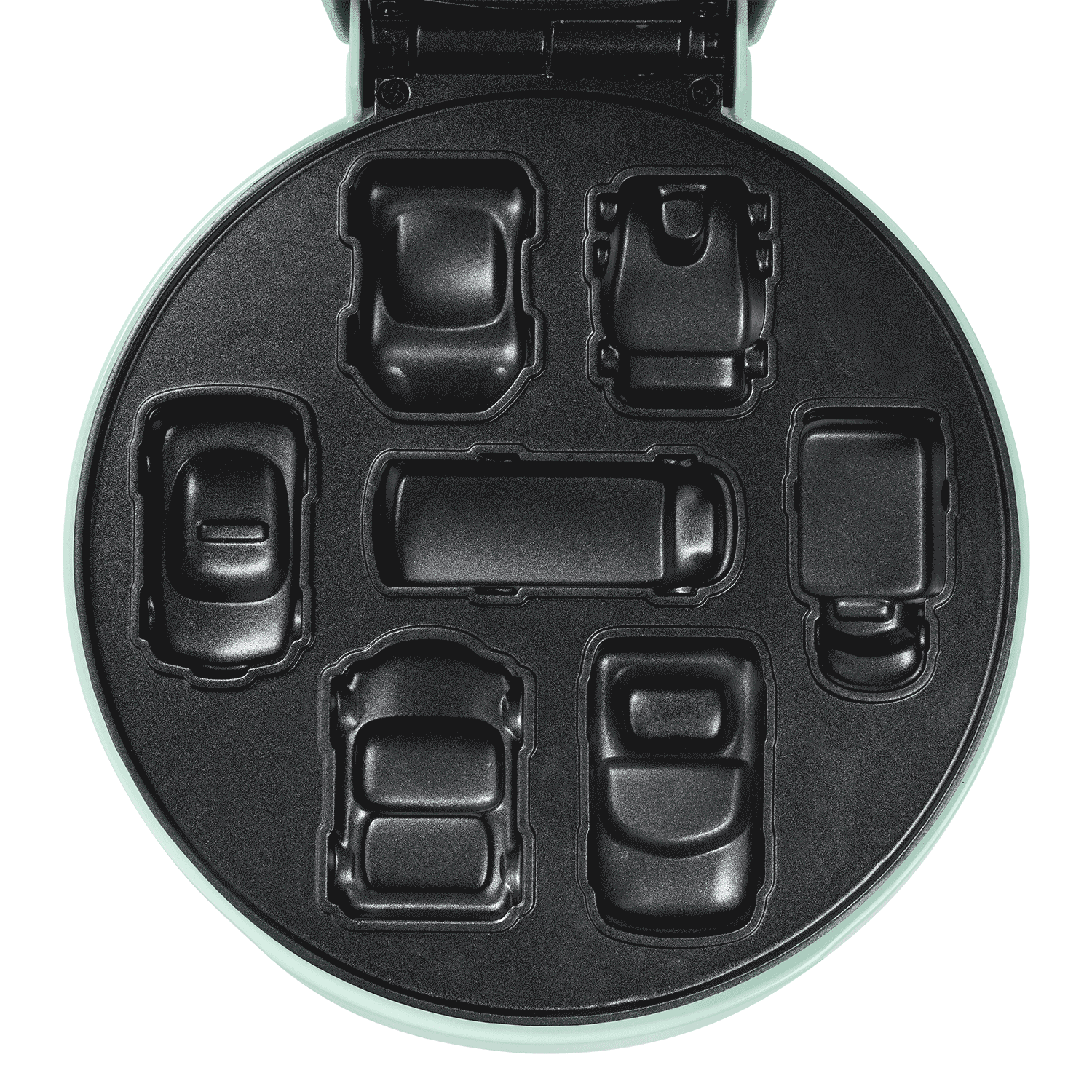 Primalite Cars & Trucks Kids Waffle Maker Machine- 700 Watts | Make 7-Mini Different Race, Police Car, Trucks & Bus Shaped Waffles or Pancakes