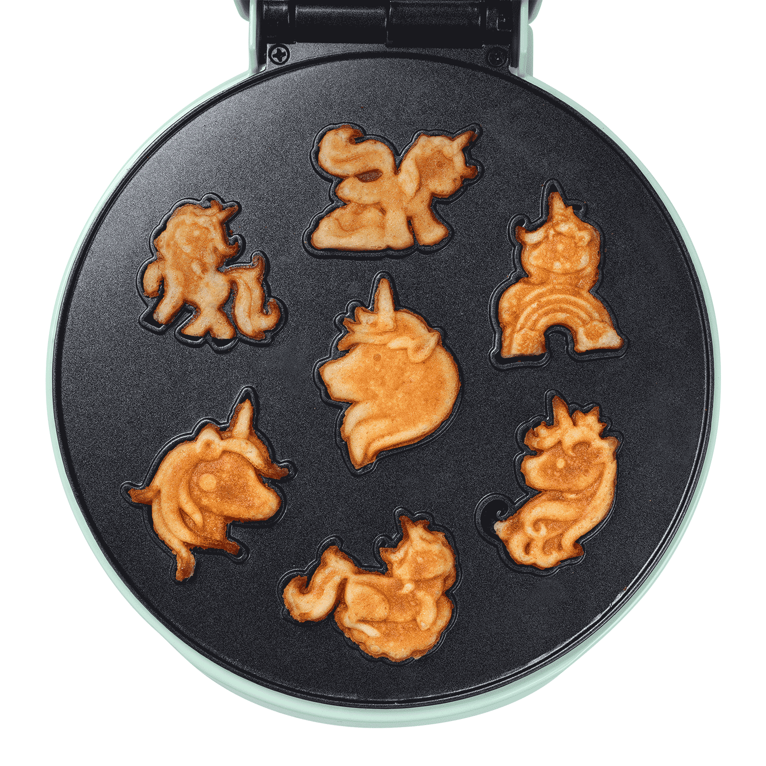 Primalite Unicorn Rainbow Waffle Maker Machine for Kids- 700 Watts - Make 7-Mini Fun & Magical 3D Unicorn Shaped Waffles or Pancakes